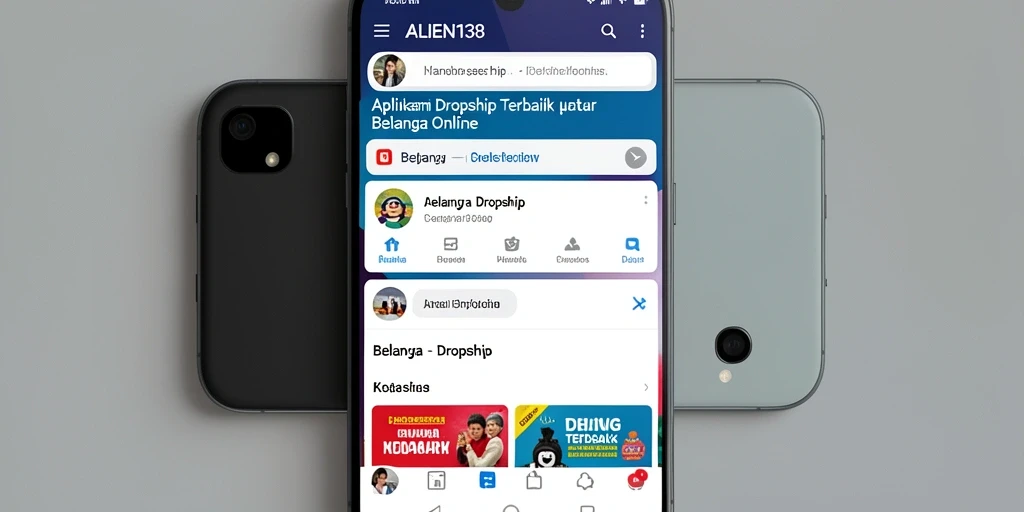 Tampilan utama aplikasi ALIEN138 untuk pengalaman dropship yang intuitif.