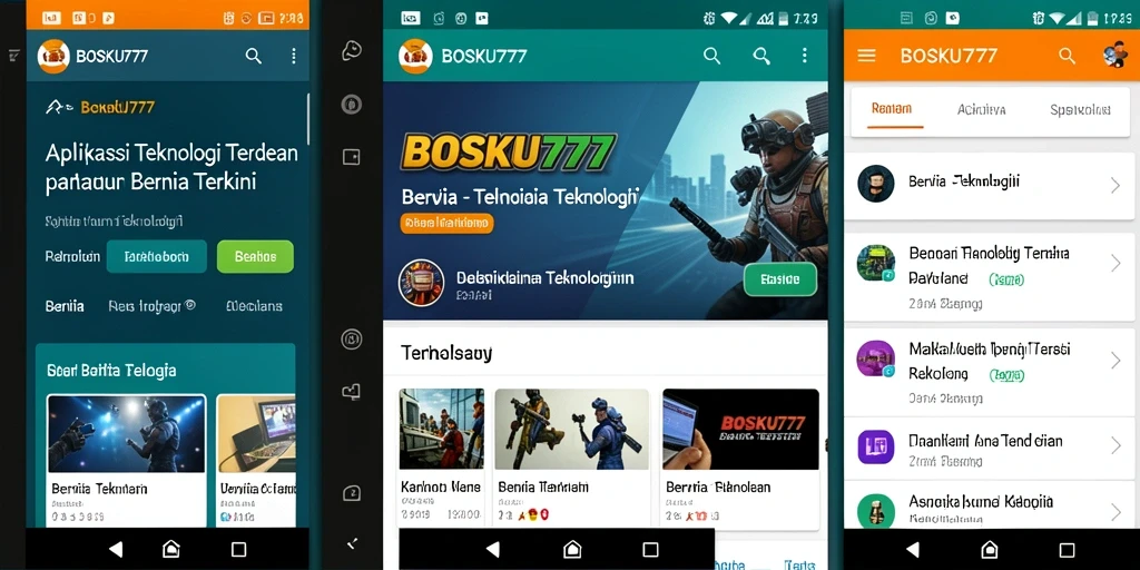 Tampilan aplikasi BOSKU777 dengan antarmuka berita terkini yang menarik.
