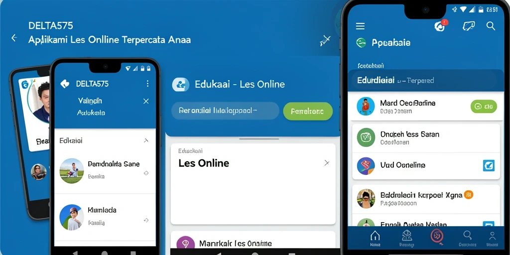 Tampilan antarmuka DELTA575 yang intuitif untuk Les Online.