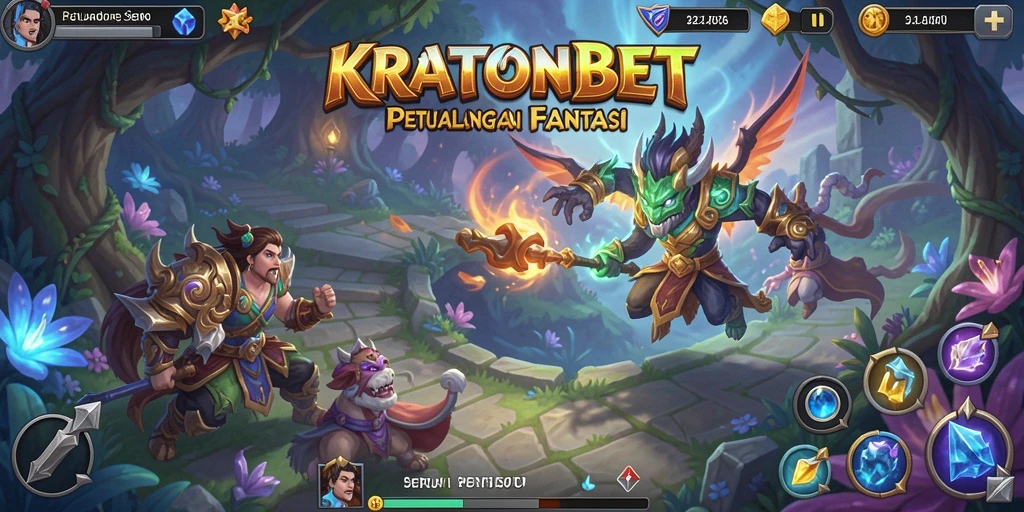 Tampilan antarmuka KRATONBET yang menarik dan penuh warna.