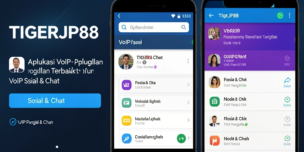 Tampilan antarmuka pengguna TIGERJP88 menunjukkan fungsi VoIP Panggilan yang intuitif.