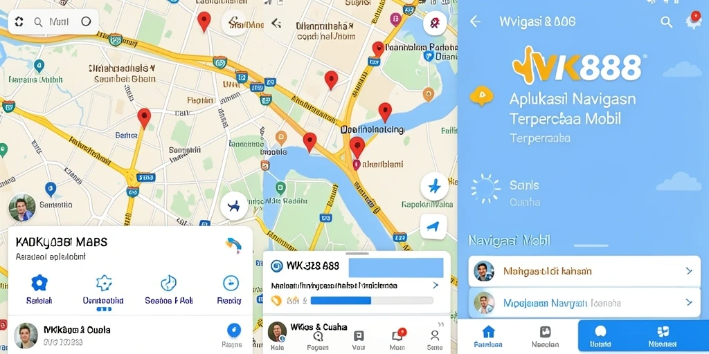 Antarmuka sederhana dan intuitif dari aplikasi Navigasi Mobil WK888.